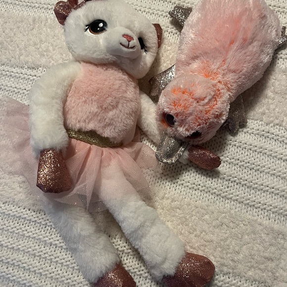 2 beautiful pink sparkly ✨ stuffies - Picture 1 of 5